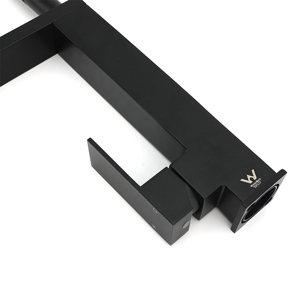 Pull Out Kitchen Mixer Tap, Swivel Spout, Matte Black