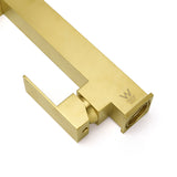 Tall Pull Out Kitchen Sink Mixer Tap, Brushed Gold