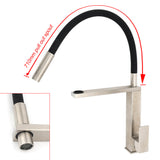 Pull Out Kitchen Mixer Tap, Swivel Spout, Brushed Nickel