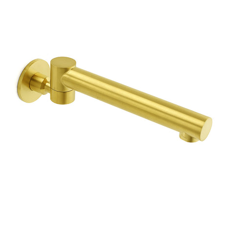 Brushed Gold Round Swivel Bath Spout Wall Mounted image 2