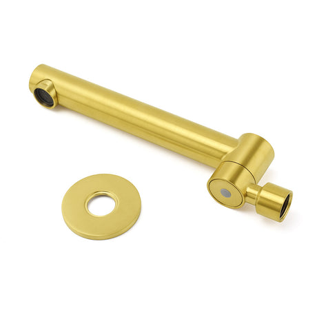 Brushed Gold Round Swivel Bath Spout Wall Mounted image 5