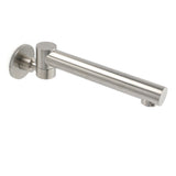 Brushed Nickel Round Wall Mounted Bath Spout Outlet 180 Degree Swivel