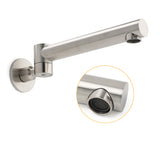 Brushed Nickel Round Wall Mounted Bath Spout Outlet 180 Degree Swivel