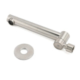 Brushed Nickel Round Wall Mounted Bath Spout Outlet 180 Degree Swivel