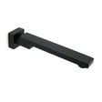 Matte Black Square Wall Mounted Bath Spout Outlet 180 Degree Swivel