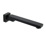 Matte Black Square Wall Mounted Bath Spout Outlet 180 Degree Swivel