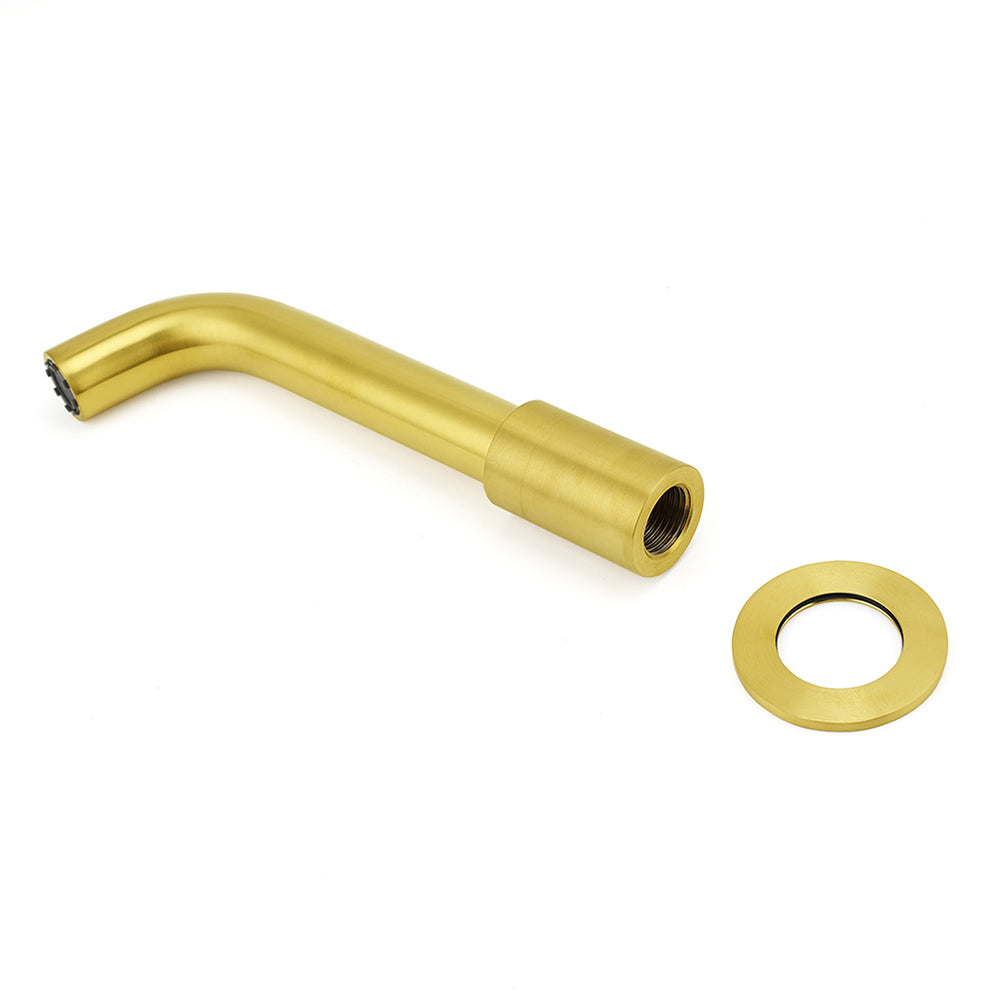 Brushed Gold Round Swivel Bath Spout image 4