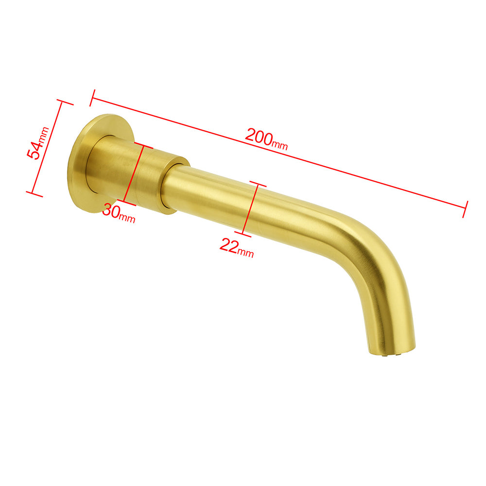Brushed Gold Round Swivel Bath Spout image 6