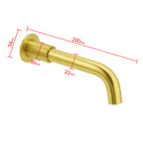 Brushed Gold Round Swivel Bath Spout image 6