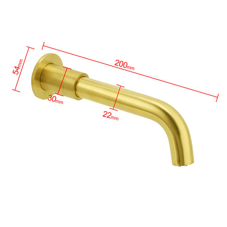 Brushed Gold Round Swivel Bath Spout image 6