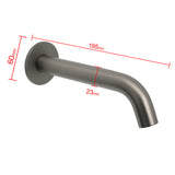 Gun Metal Grey Round Curved Bath Spout image 2