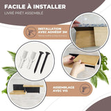 Adhesive backing of the bamboo toilet paper holder shown before fitting