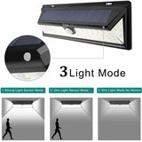 118 LED solar wall light 1000 lumen with PIR motion sensor IP65