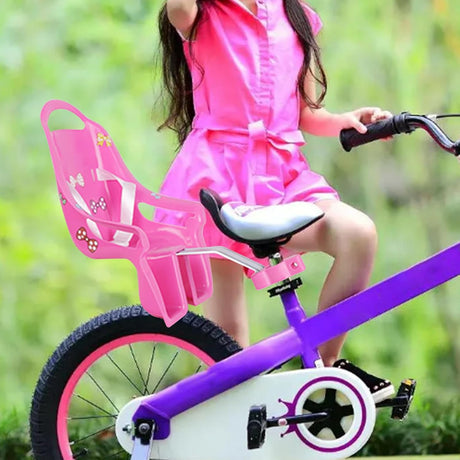 Kids Doll Bike Seat with DIY Decal Stickers, Pink