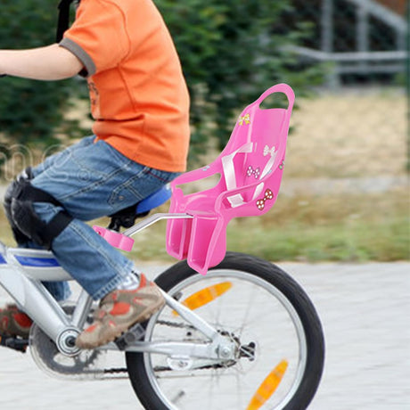Kids Doll Bike Seat with DIY Decal Stickers, Pink