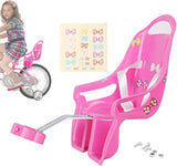 Kids Doll Bike Seat with DIY Decal Stickers, Pink