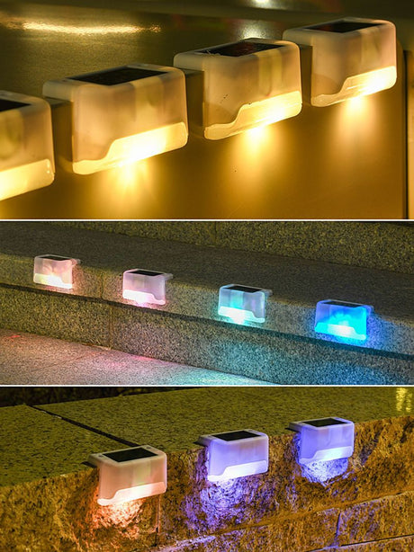 Solar LED deck lights in warm white 16 pack - view 7