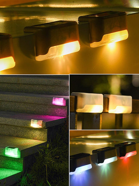 Solar LED deck lights in warm white 16 pack - view 9