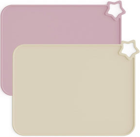 Silicone baby placemat two pack in light mauve