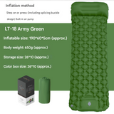 Emerald Self Inflating Camping Mattress, Single, Olive Green