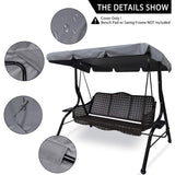 Garden Swing Canopy Replacement Cover 195 x 125 x 15cm