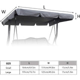 Garden Swing Canopy Replacement Cover 195 x 125 x 15cm