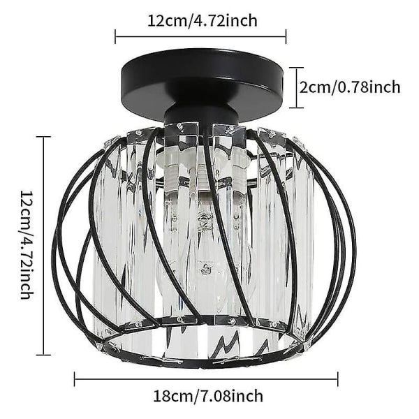 Mini black crystal chandelier, alternate view