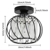 Mini black crystal chandelier, alternate view