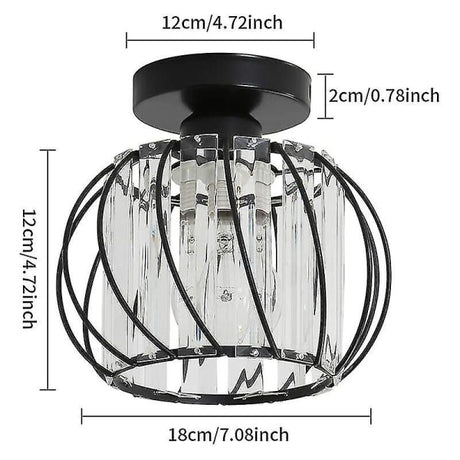 Mini black crystal chandelier, alternate view