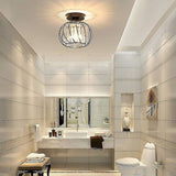 Mini black crystal chandelier, illuminated