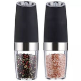 Cefalu Salt and Pepper Grinder Set, Electric, Ceramic Core, Black, 50ml, 2pcs