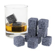Vico set of nine grey natural soapstone whisky chilling stones