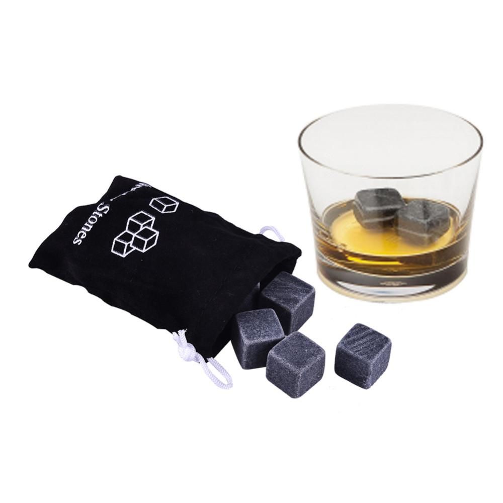 Vico Whisky Stones, Natural Soapstone, 9pcs, Grey