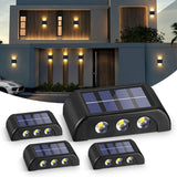 Solar Up Down Wall Light Warm White IP65 4 Pack