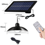 Peschici Solar Chandelier, 30 LED, Remote Control