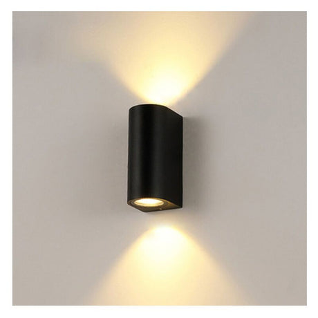 2 Pack Outdoor Up Down Wall Lights Aluminium GU10 Black wall sconce 2
