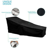Sun Lounger Cover Oxford 210D Black 210 x 75 x 40 to 80cm