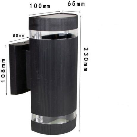 Outdoor Up Down Wall Light Aluminium GU10 Black wall sconce 4