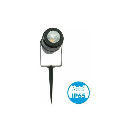 LED Garden Stake Spotlight, 12W Black Neutral White