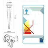 LED Garden Stake Spotlight, 12W Black Neutral White