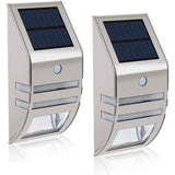 2 Pack Solar Wall Lights Motion Sensor Stainless Steel outdoor light 1