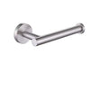 Polished SUS 304 stainless steel toilet paper holder wall mounted in a silver metallic finish