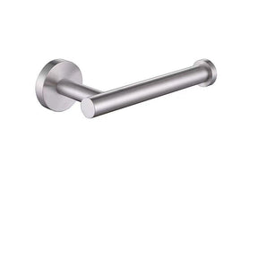 Polished SUS 304 stainless steel toilet paper holder wall mounted in a silver metallic finish
