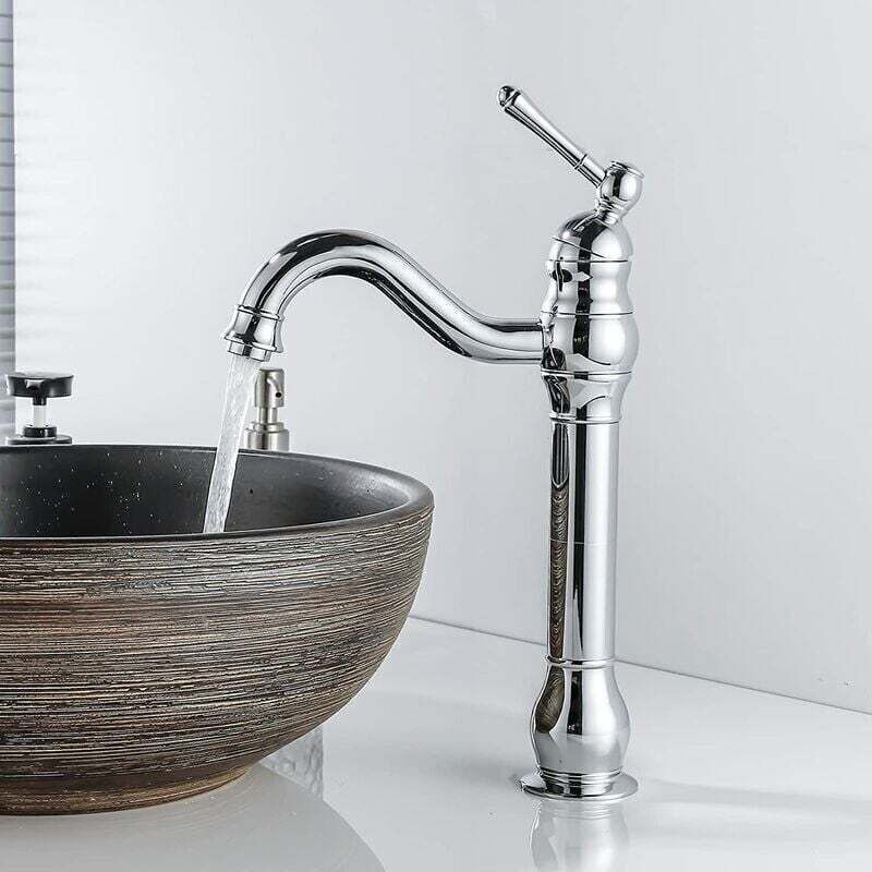 Retro Single Lever Basin Mixer Tap, Chrome