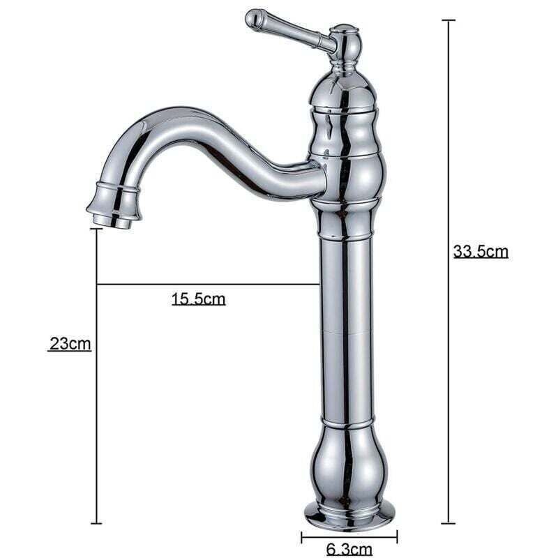 Retro Single Lever Basin Mixer Tap, Chrome
