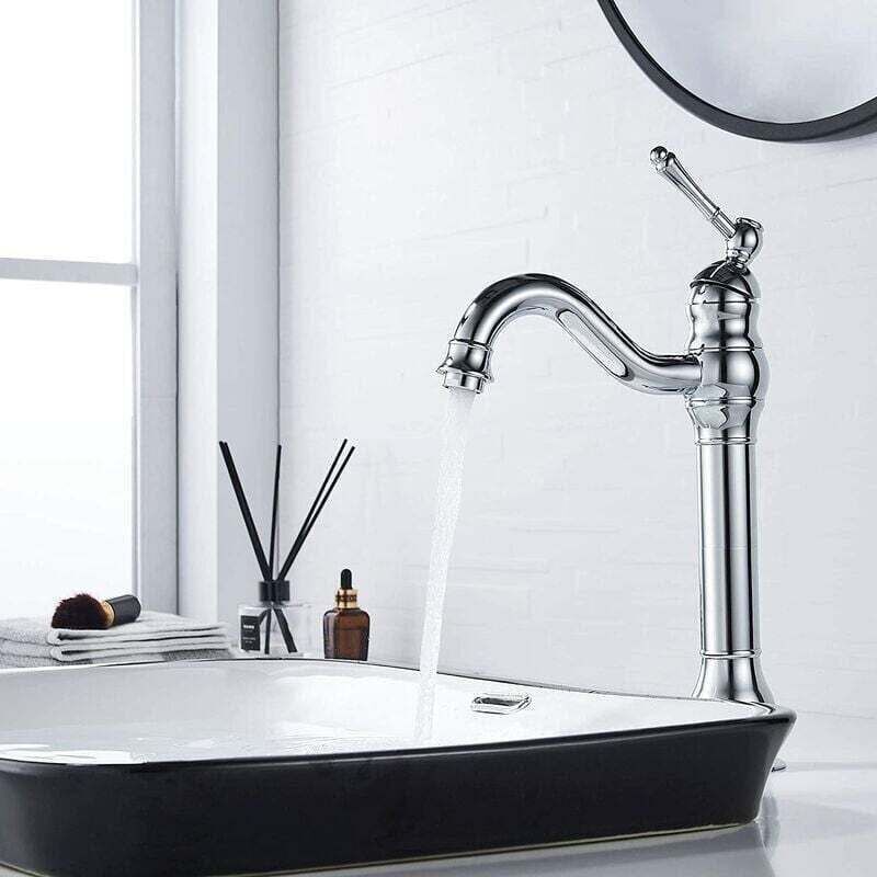 Retro Single Lever Basin Mixer Tap, Chrome
