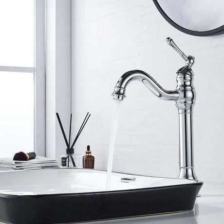 Retro Single Lever Basin Mixer Tap, Chrome