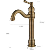 Retro Single Lever Basin Mixer Tap, Brushed Bronze