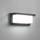 Anthracite LED outdoor wall light with cool white glow