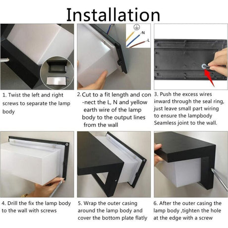 Anthracite LED outdoor wall light with cool white glow